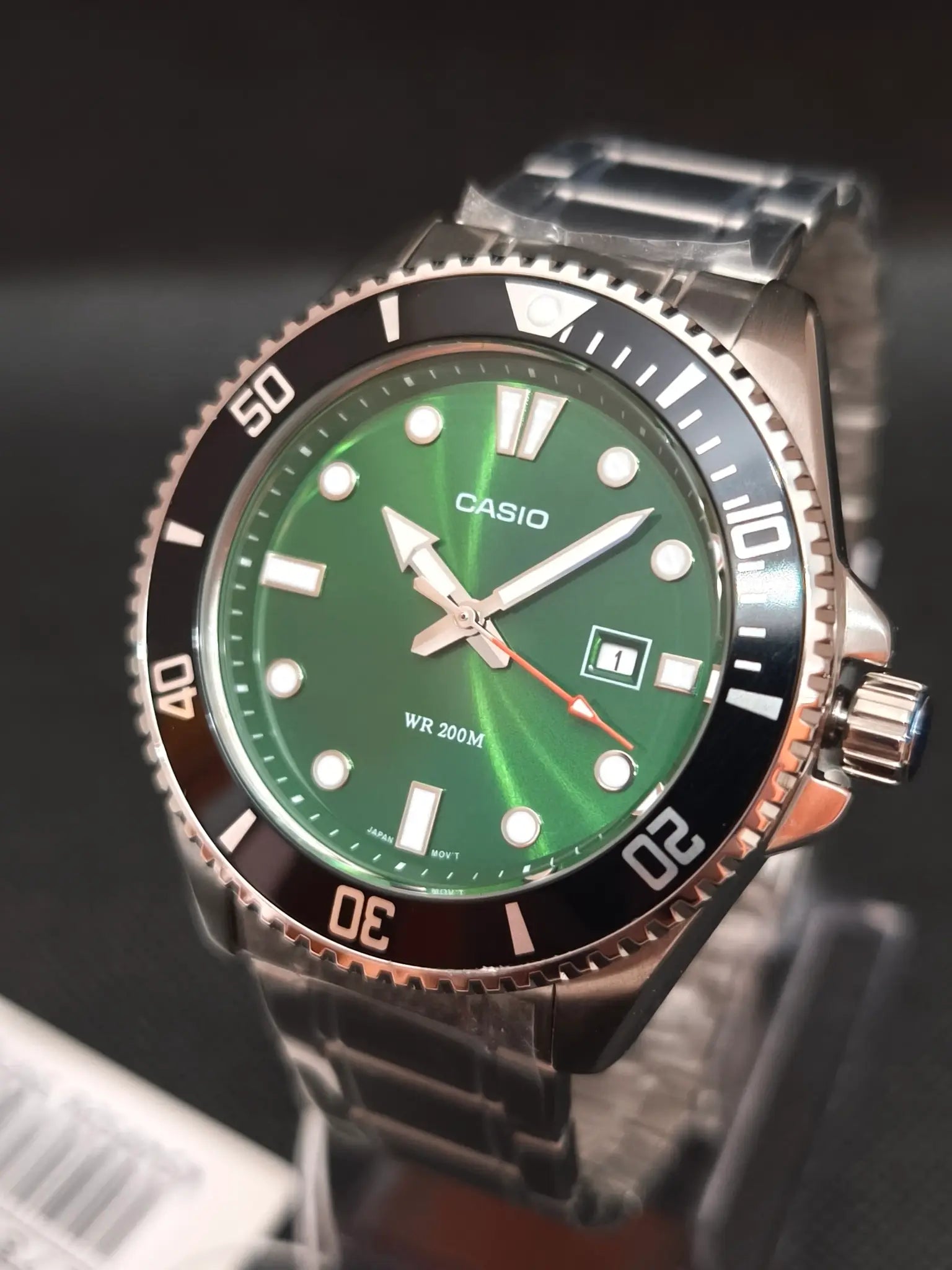 Reloj Casio MDV-107D-3A2VDF hombre acero esfera verde
