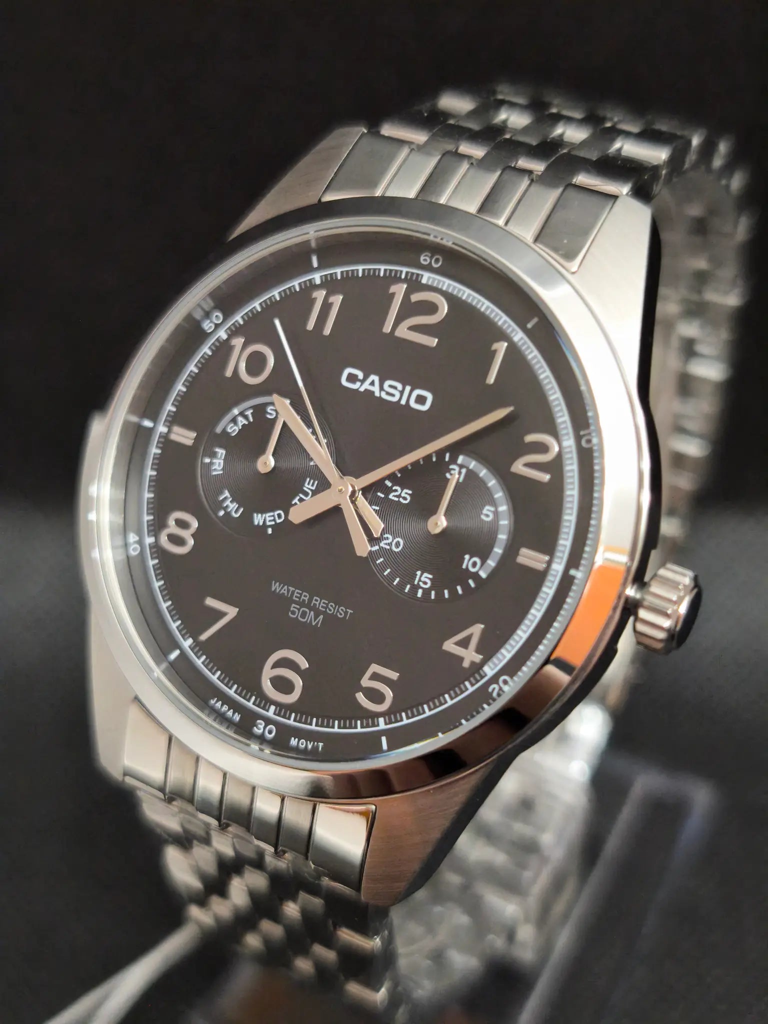 Reloj Casio esfera negra hombre