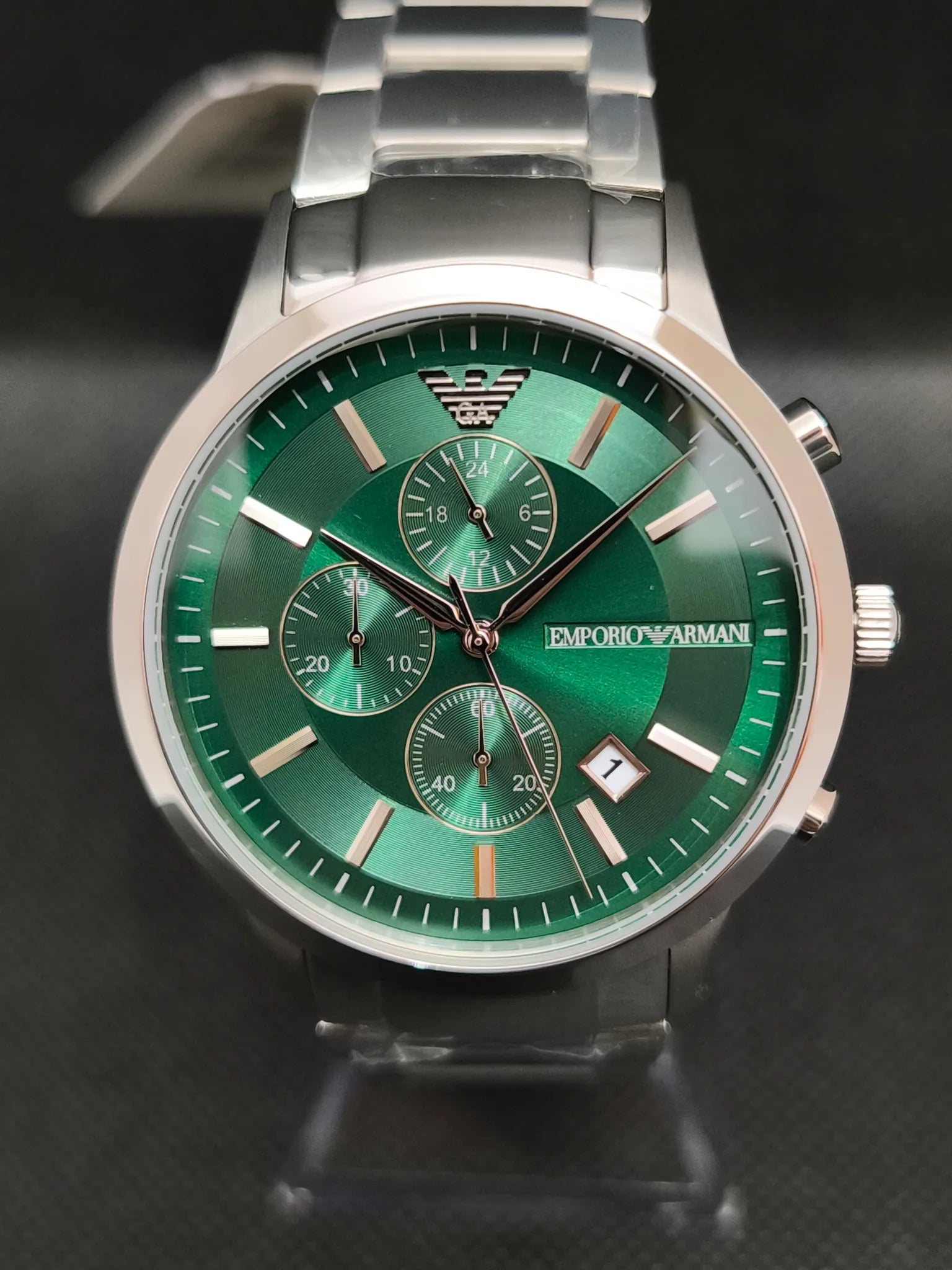 Reloj Emporio Armani Renato AR11507 – Cronógrafo 43 mm Esfera Verde Acero