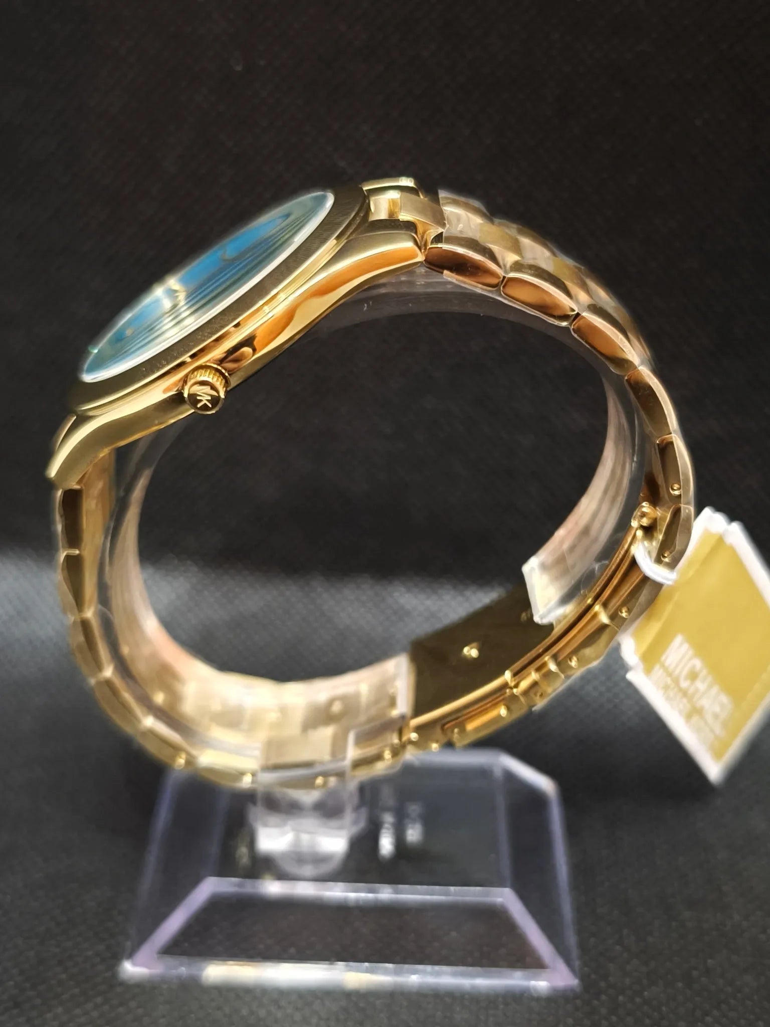 Reloj Michael Kors MK3492 Slim Runway, perfil con cristal mineral