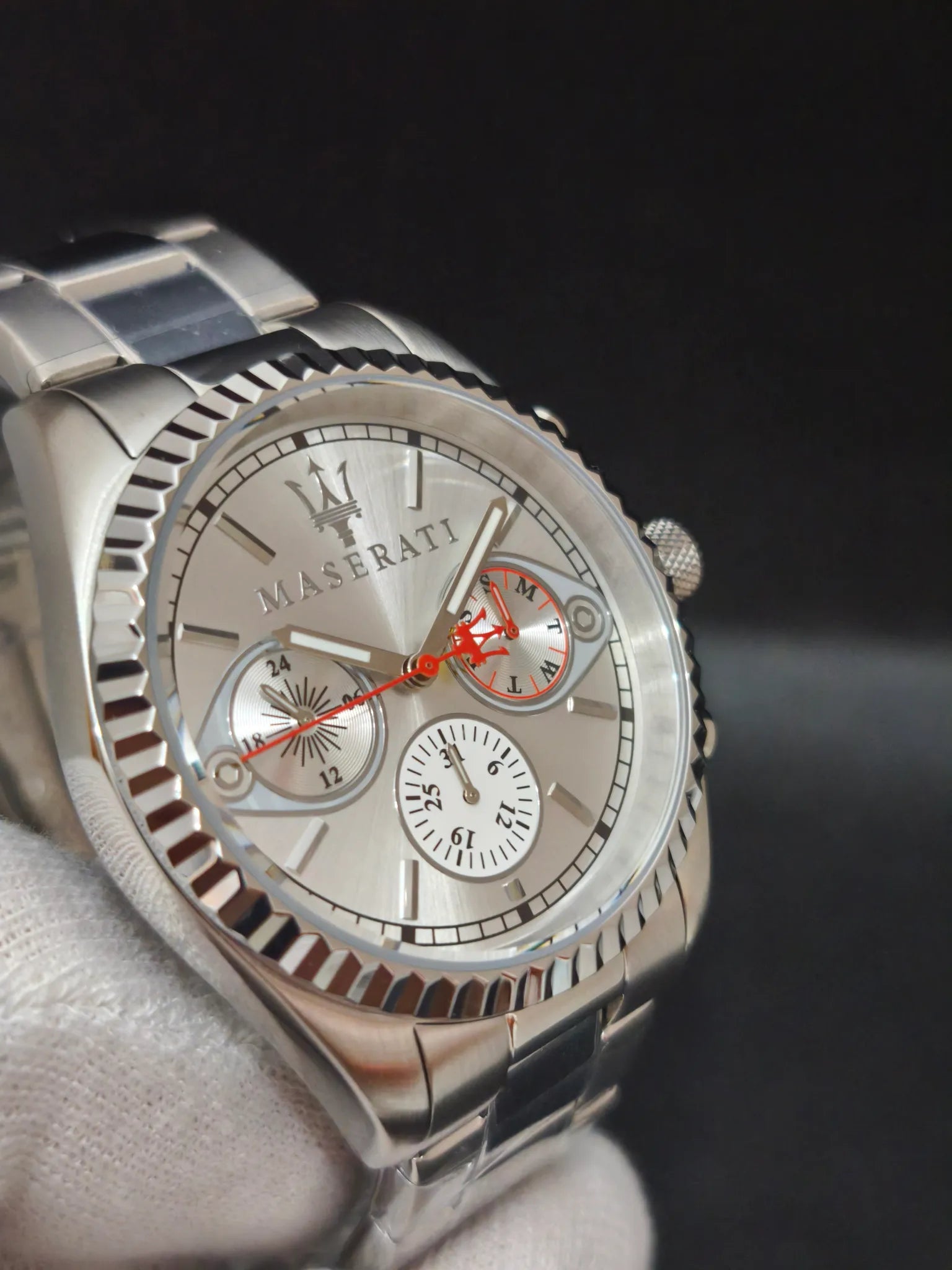 Reloj Maserati Competizione R8853100017 – Cuarzo con fecha Hombre 43 mm Esfera plateada
