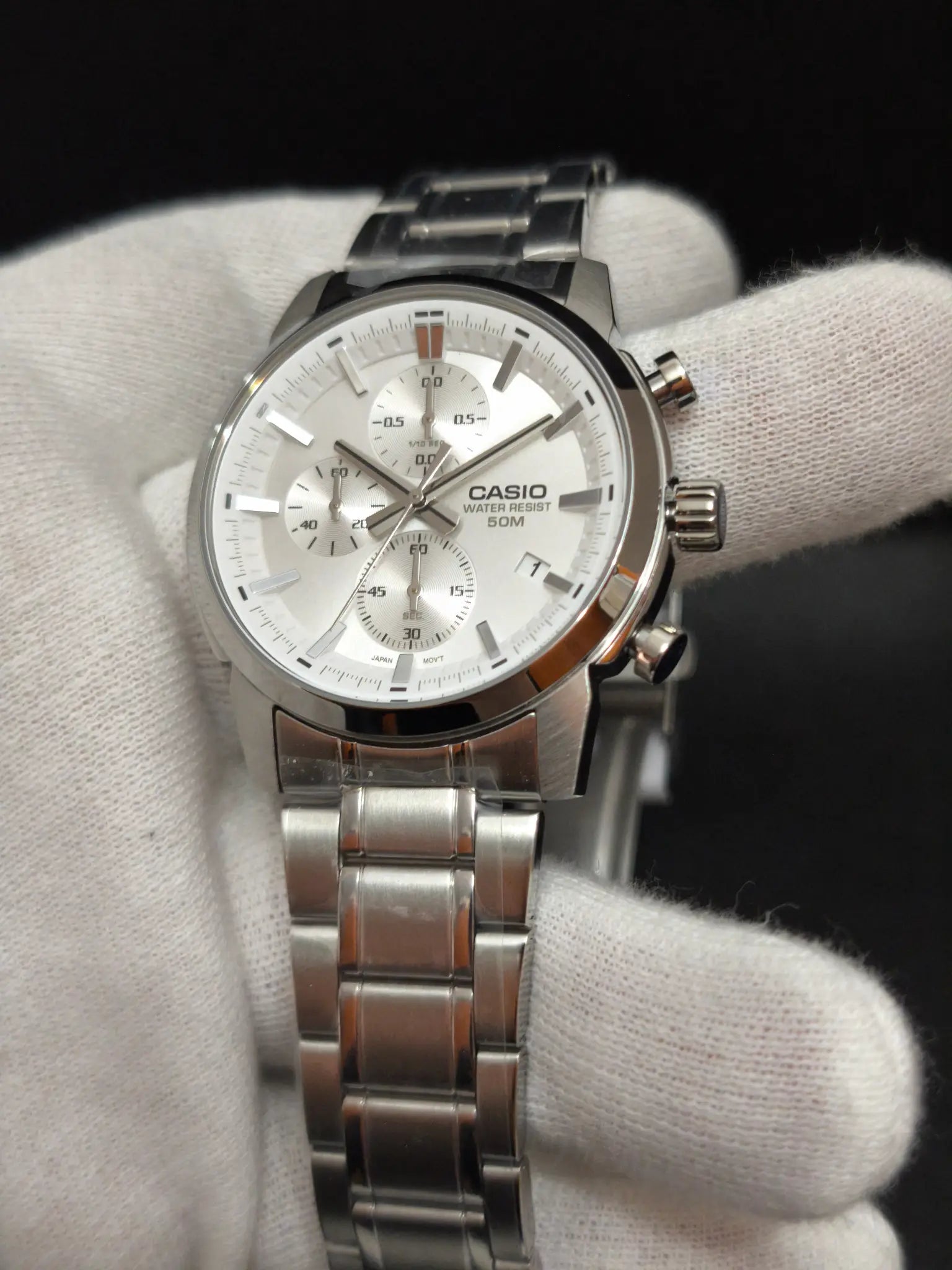 Reloj Casio MTP-E510D-7AVDF – Cronógrafo Hombre 42 mm Plateado